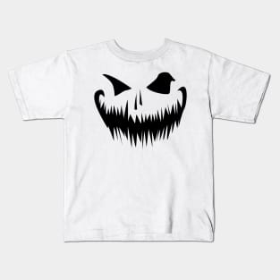 A creepy pumpkin face Kids T-Shirt